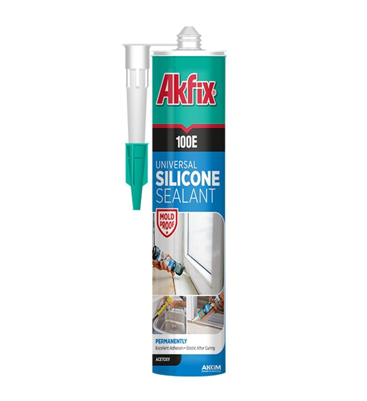 AKFİX 100E GENEL AMAÇLI SİLİKON BEYAZ SA042 280 ML