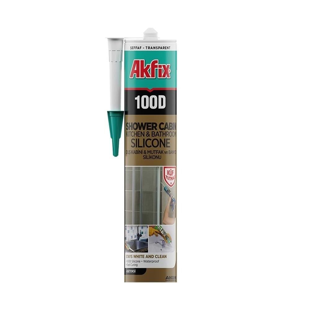 AKFİX SA061 DUŞAKABİN SİLİKONU (TSE)  100D ŞEFFAF