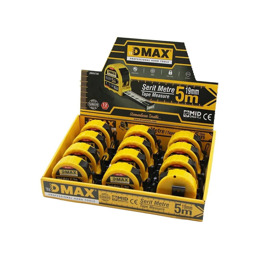 DMAX DMX-4746 ÇELİK ŞERİT METRE 5MX19MM