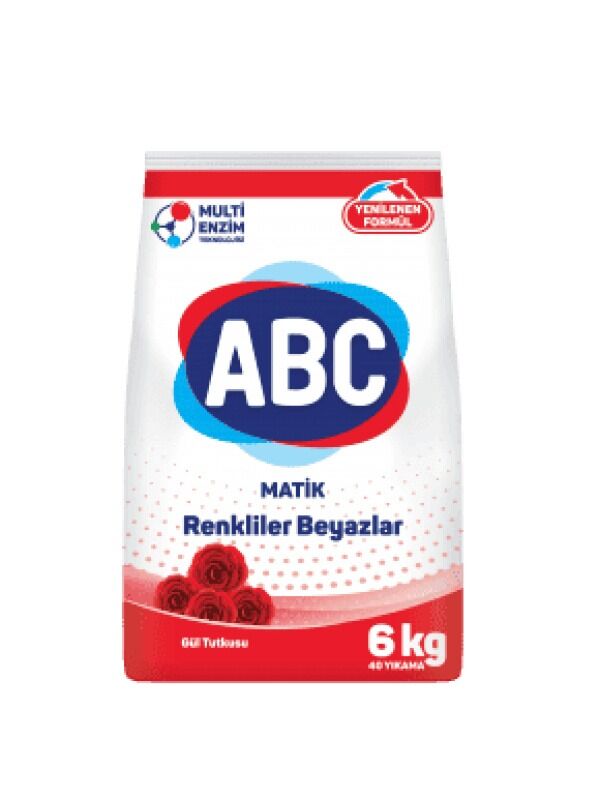ABC TOZ ÇAMAŞIR DETERJANI RENKLİLER-BEYAZLAR 6KG