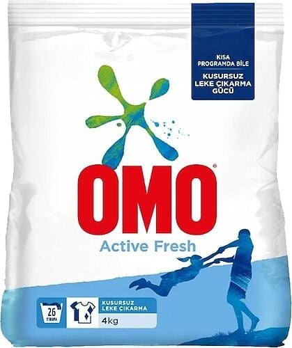 OMO MATİK TOZ DETERJAN AKTİVE FRESH BEYAZLAR 4KG