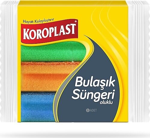 KRP BULAŞIK SÜNGERİ OLUKLU 8Lİ