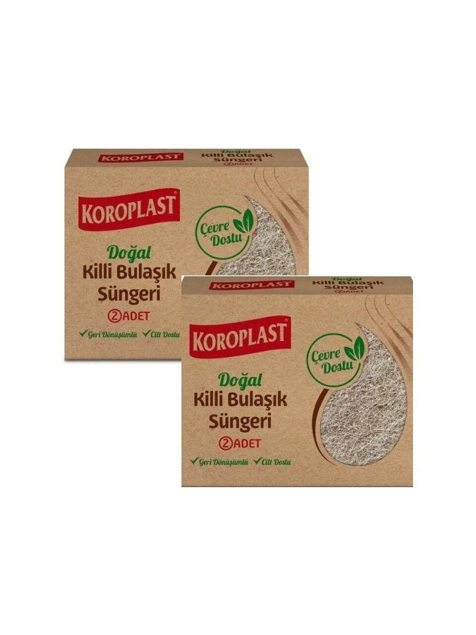 KRP BULAŞIK SÜNGERİ DOĞAL KİLLİ 2Lİ
