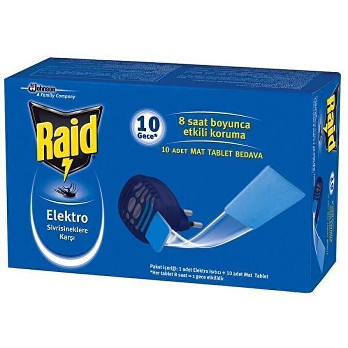 RAİD ELEKTRO ISITICI + KOKUSUZ MAT 10LU