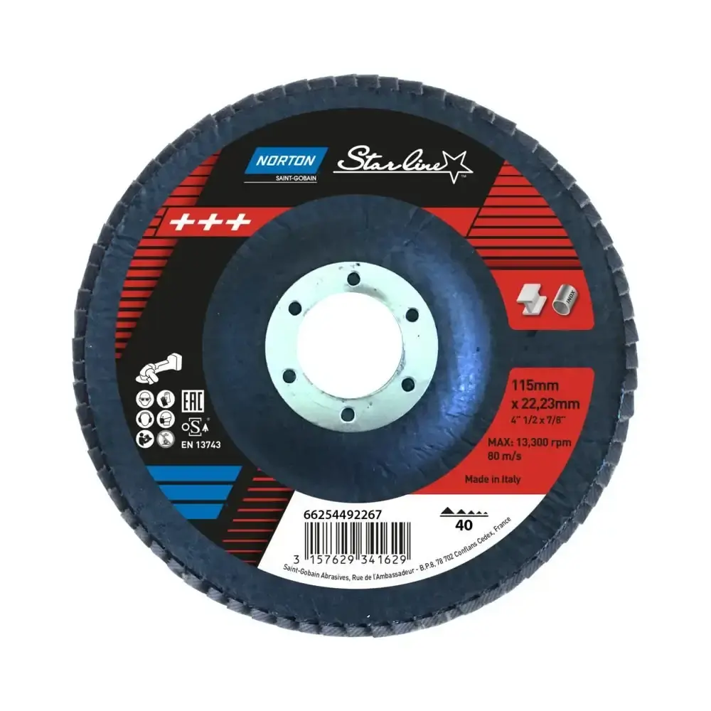 Norton Vulcan 115mm P40 Alox Flap Disk - 10'lu Paket